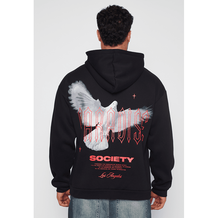 Polerón Ave Hombre Negro Familyshop 3