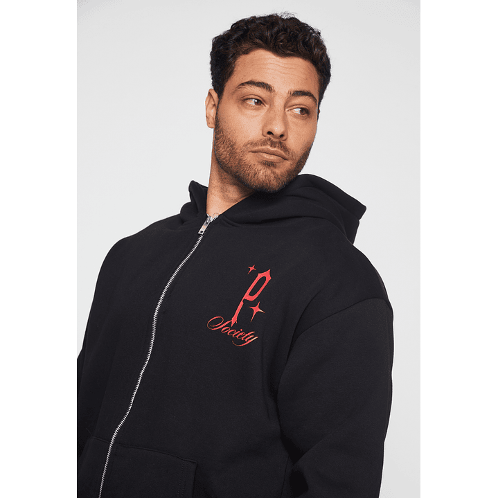 Polerón Ave Hombre Negro Familyshop 4