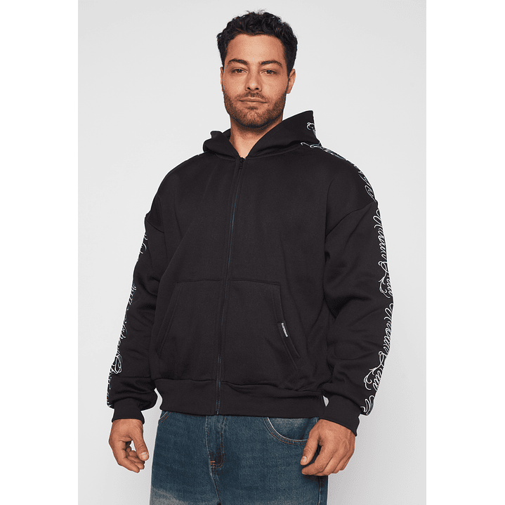 Polerón Bordado Hombre Negro Familyshop 1