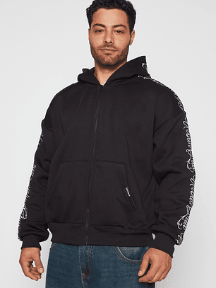 Polerón Bordado Hombre Negro Familyshop