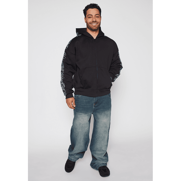 Polerón Bordado Hombre Negro Familyshop 2