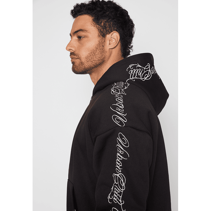 Polerón Bordado Hombre Negro Familyshop 4