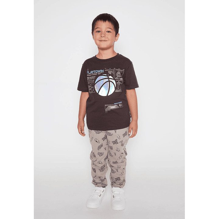 Polera Playtown Niño Café Familyshop 2