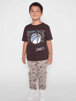 Polera Playtown Niño Café Familyshop