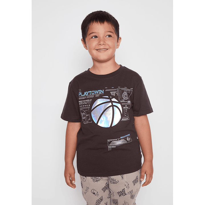 Polera Playtown Niño Café Familyshop 1