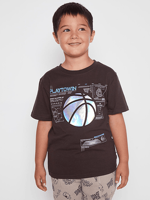 Polera Playtown Niño Café Familyshop