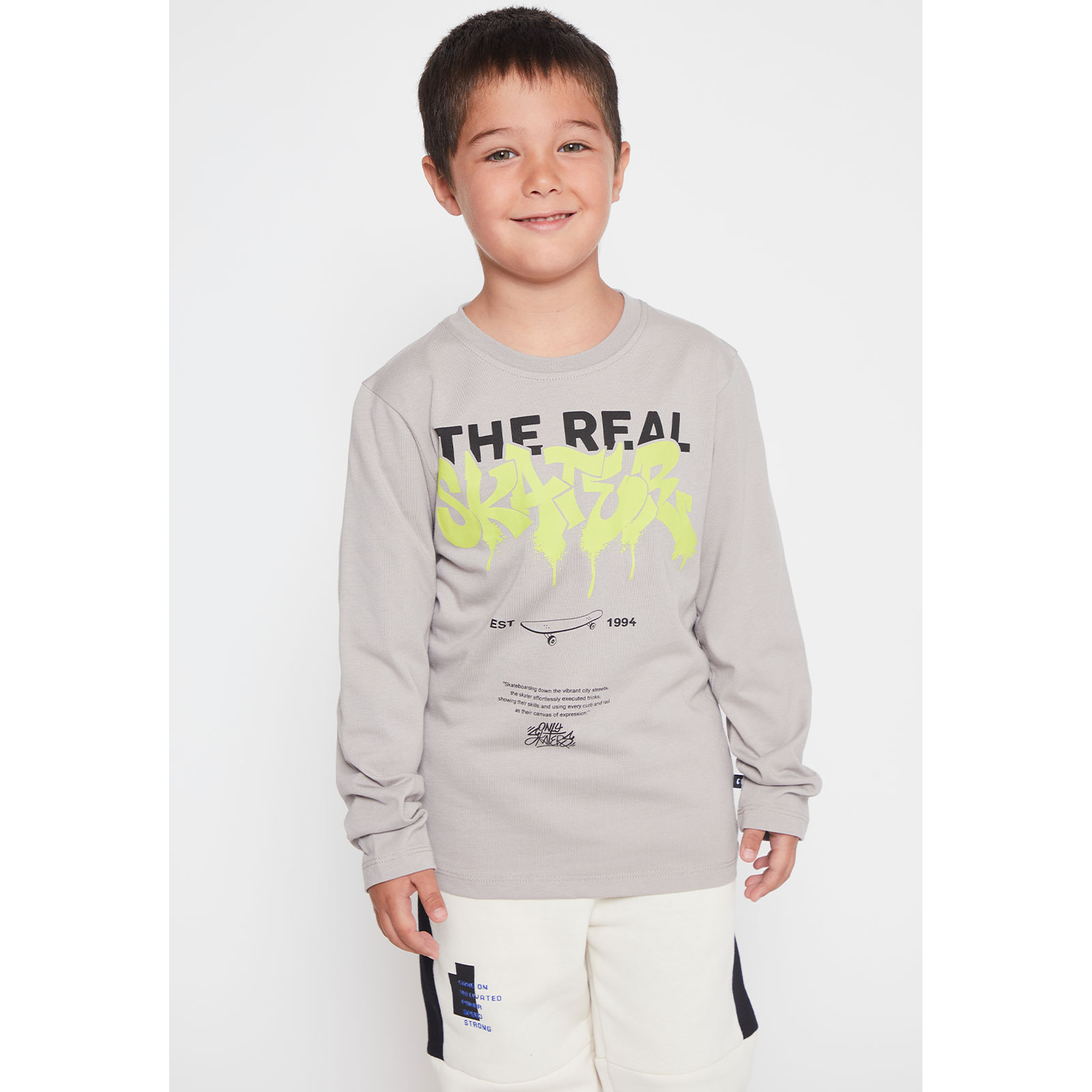 Polera SkaterNiño Gris Familyshop 1