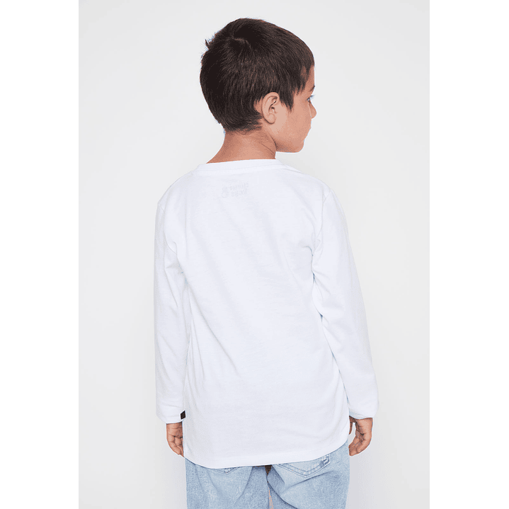 Polera Tyrannosaurus Niño Blanco Familyshop 3