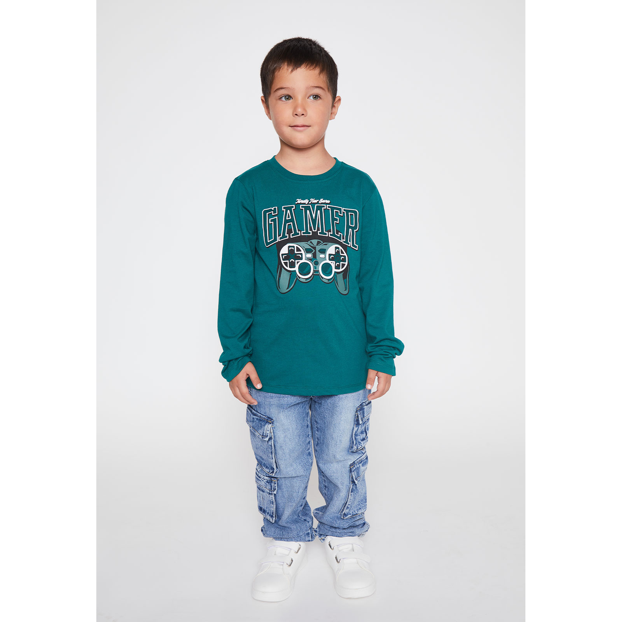 Polera Gamer Niño Verde Familyshop 2