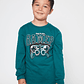 Polera Gamer Niño Verde Familyshop - Miniatura 1