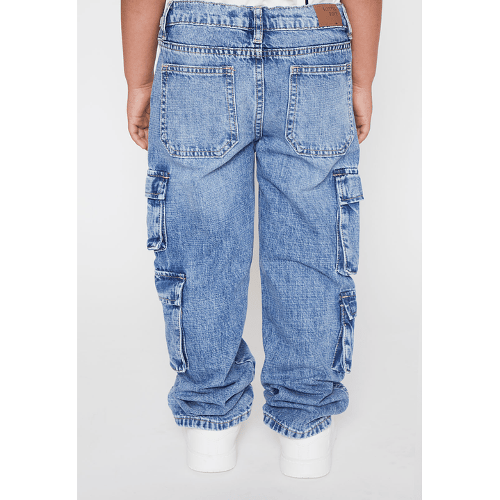 Jeans Loose Multibolsillo Niño Azul Familyshop 3