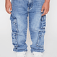 Jeans Loose Multibolsillo Niño Azul Familyshop - Miniatura 1