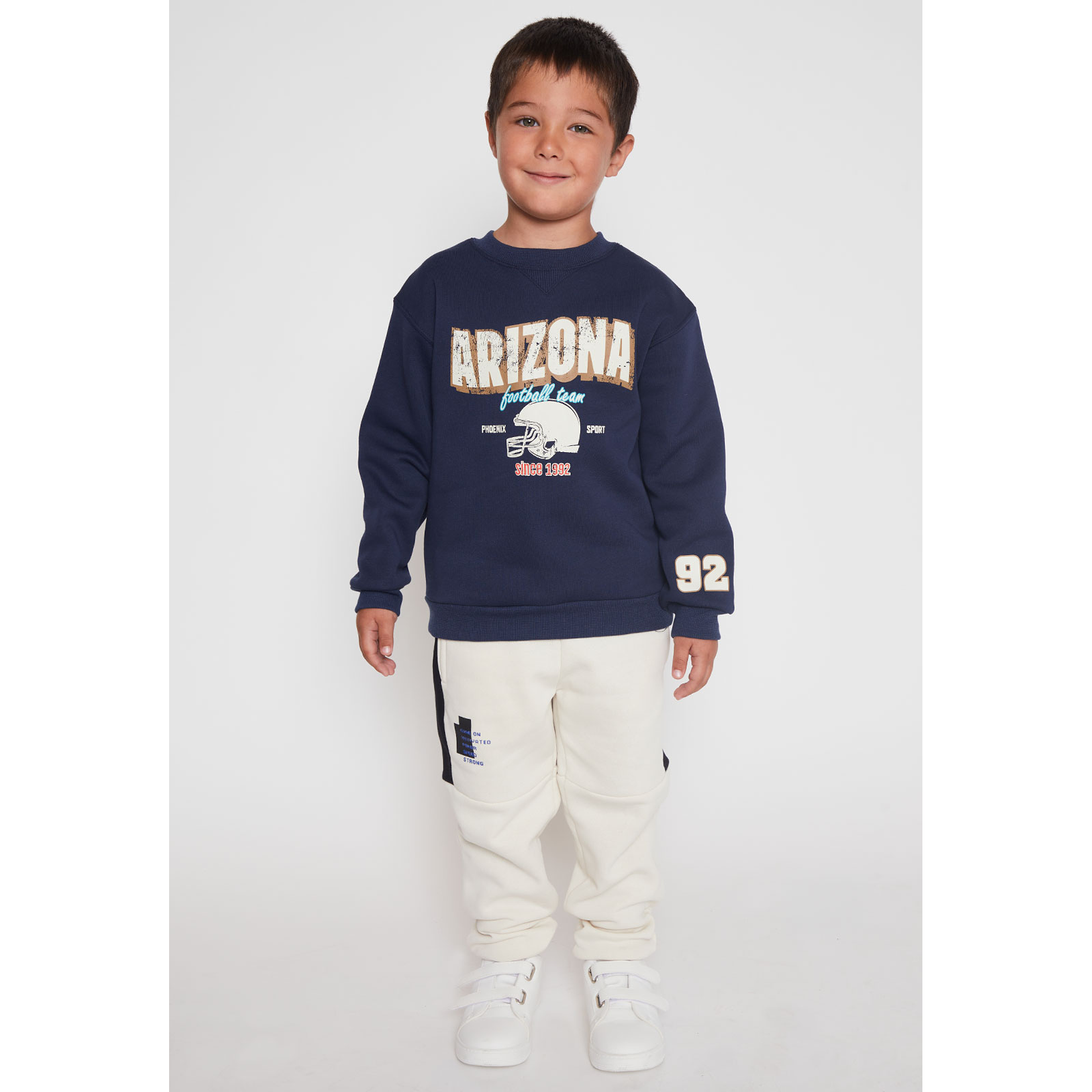 Pantalón Buzo Lateral Niño Crudo Familyshop 2