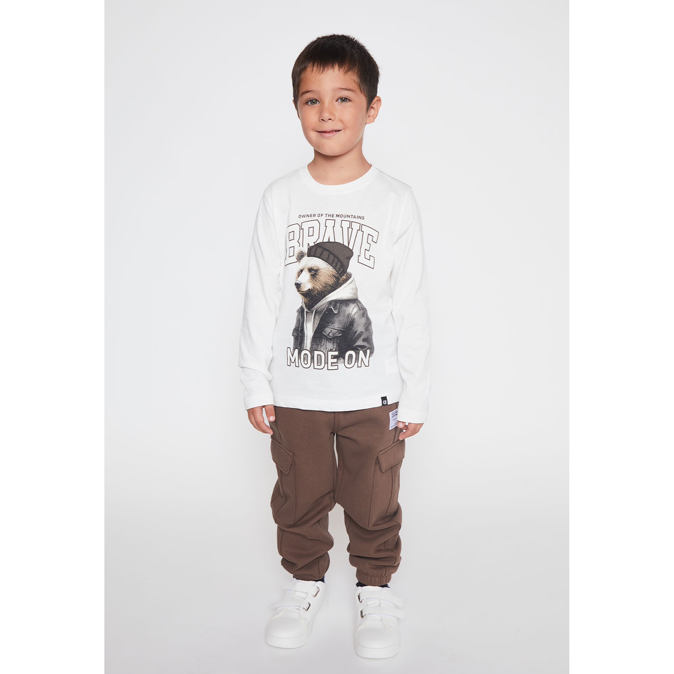 Pantalón Buzo Cargo Niño Café Familyshop 2