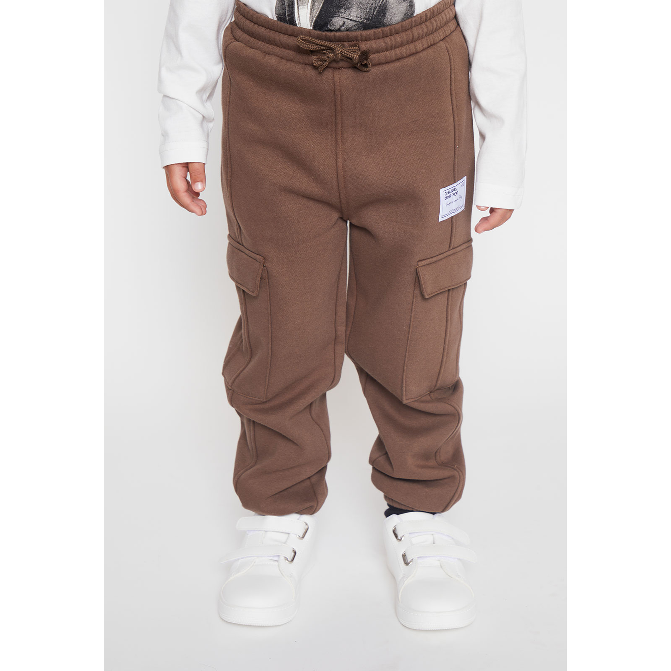 Pantalón Buzo Cargo Niño Café Familyshop 1