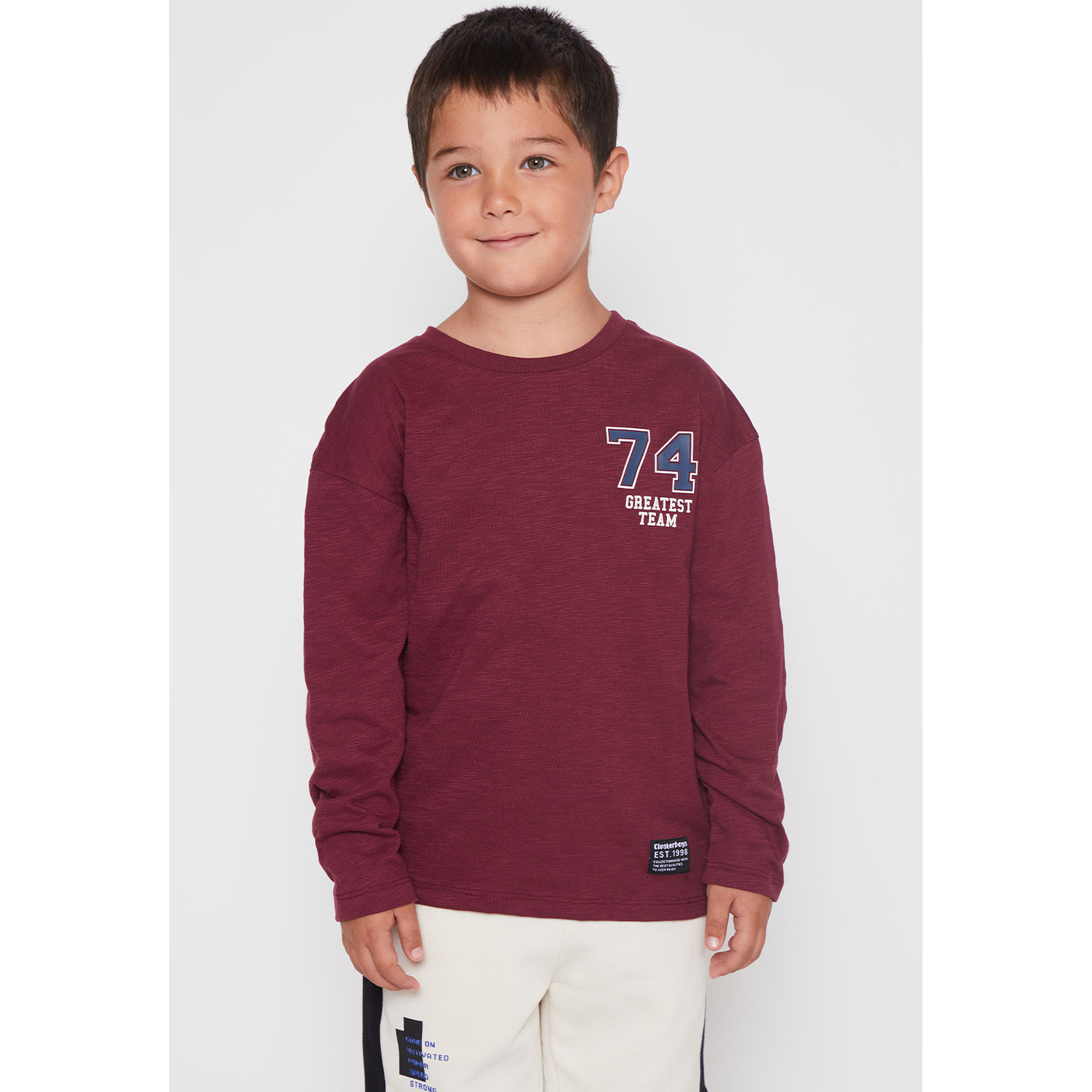 Polera Varsity Niño Burdeo Familyshop 1