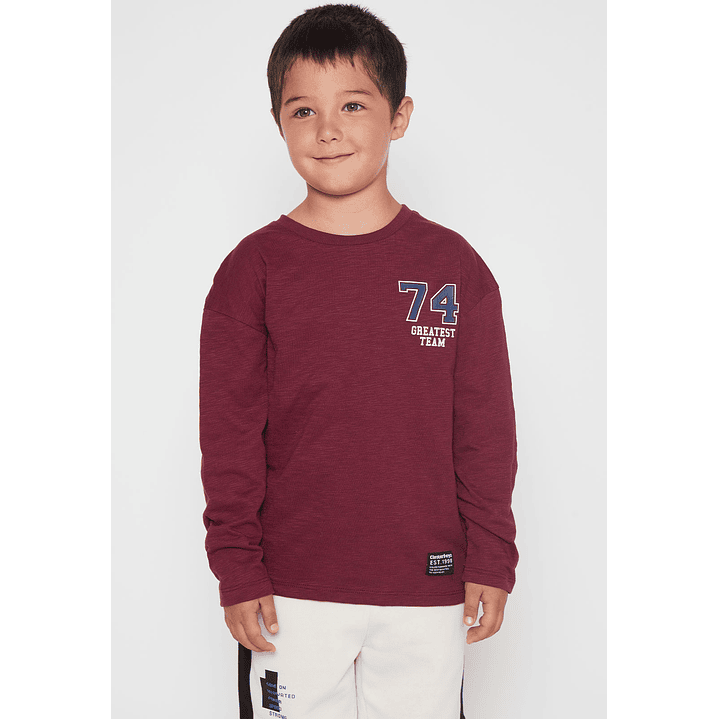 Polera Varsity Niño Burdeo Familyshop 1