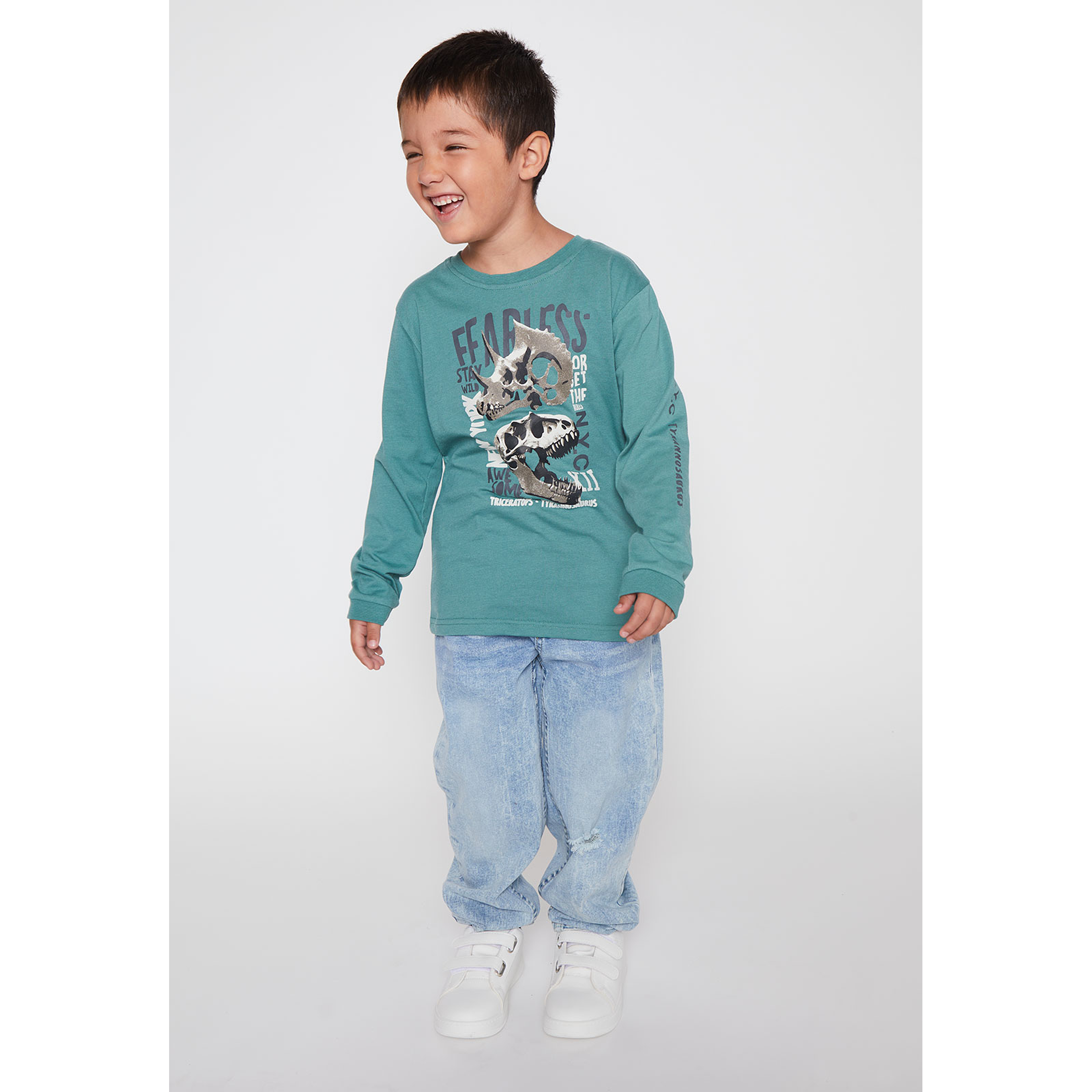 Polera Dino Niño Verde Familyshop 2