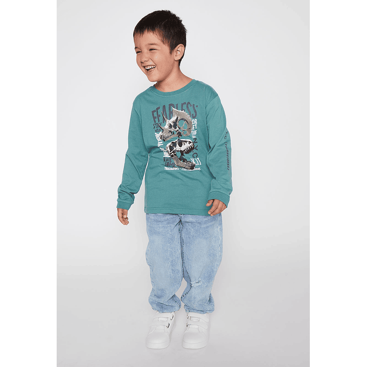 Polera Dino Niño Verde Familyshop 2