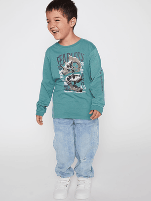 Polera Dino Niño Verde Familyshop