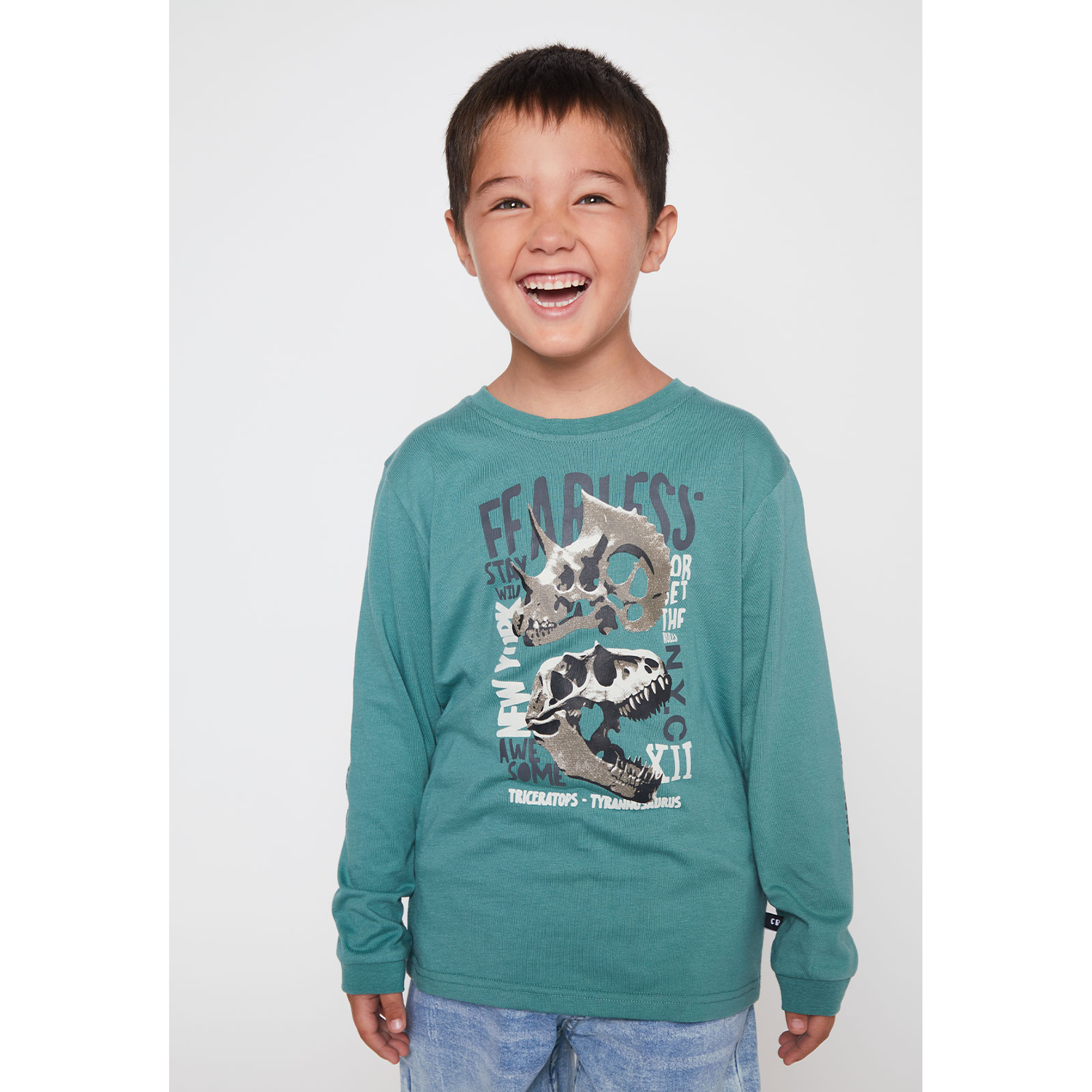 Polera Dino Niño Verde Familyshop 1