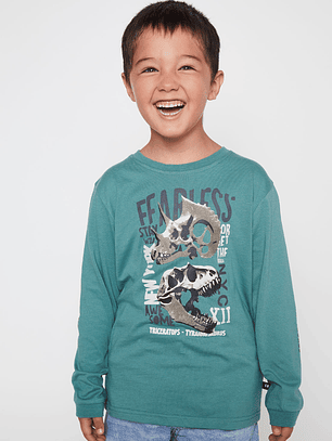 Polera Dino Niño Verde Familyshop
