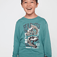 Polera Dino Niño Verde Familyshop - Miniatura 1