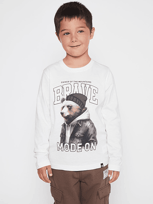 Polera Basic Niño Blanco Familyshop