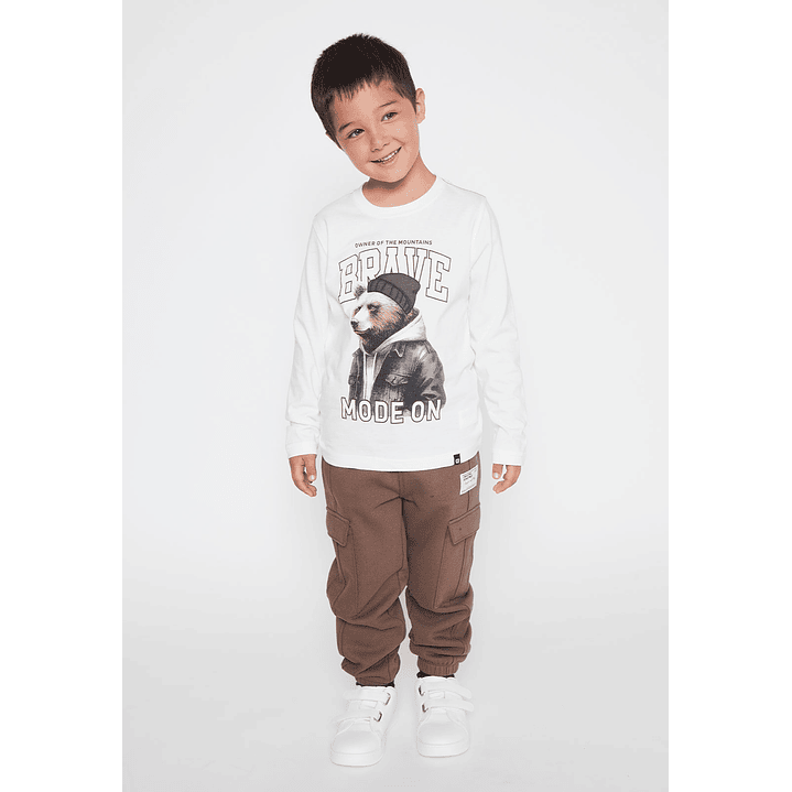 Polera Basic Niño Blanco Familyshop 2