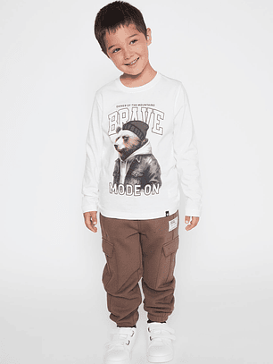Polera Basic Niño Blanco Familyshop