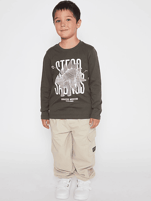 Polera Basic Niño Café Familyshop