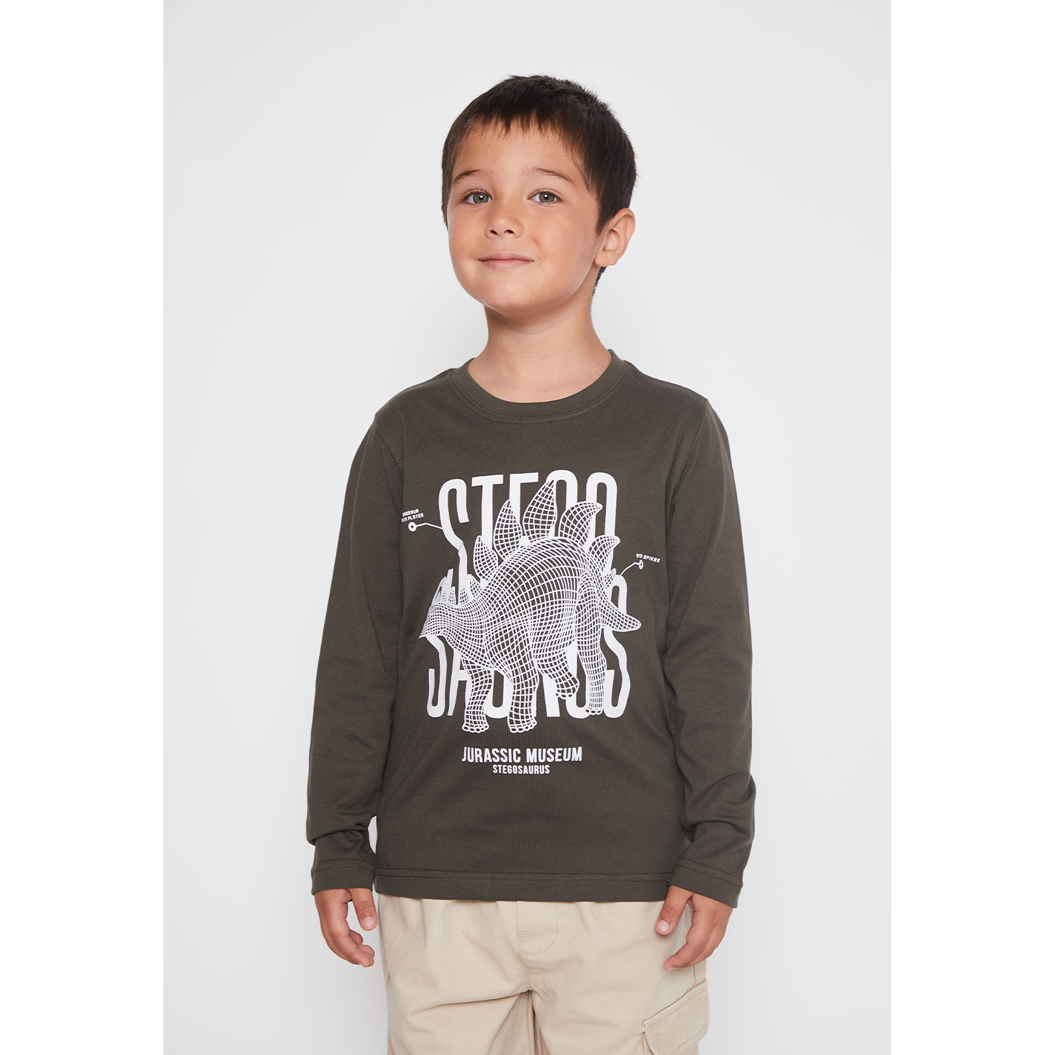 Polera Basic Niño Café Familyshop 1