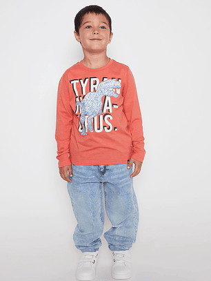 Polera Basic Niño Naranja Familyshop