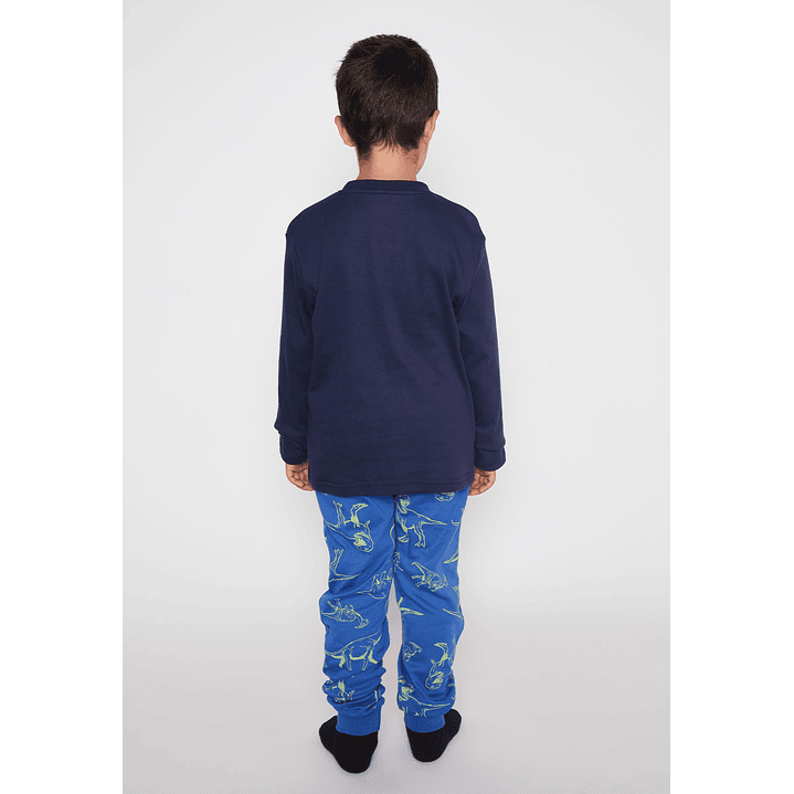 Pijama Jersey Dino Niño Azul Familyshop 3