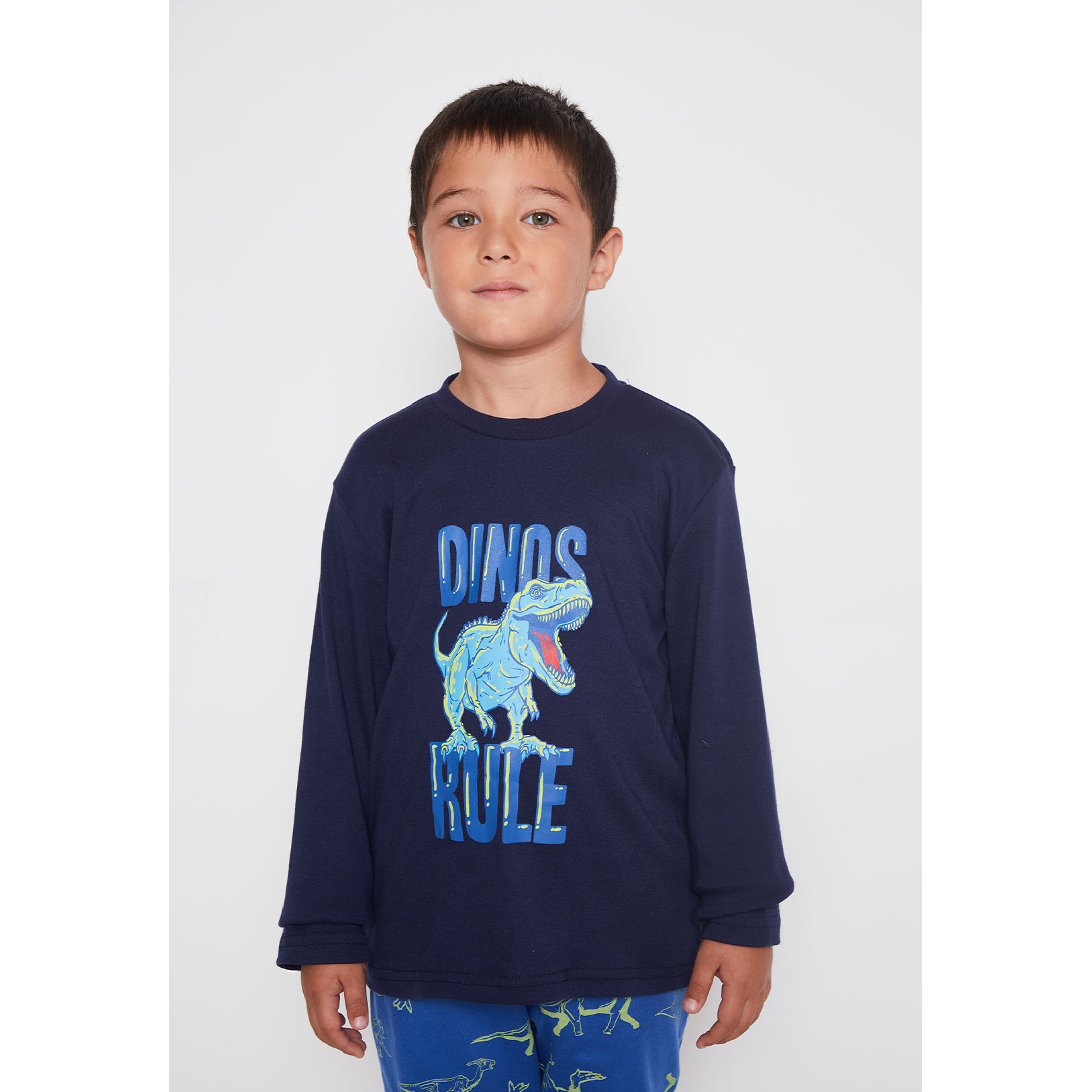 Pijama Jersey Dino Niño Azul Familyshop 2
