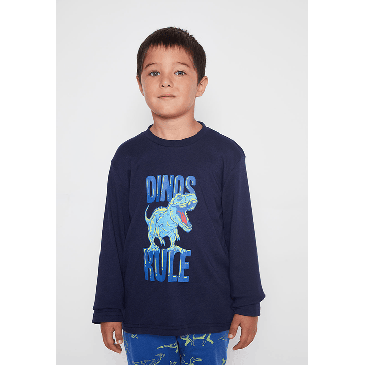 Pijama Jersey Dino Niño Azul Familyshop 2
