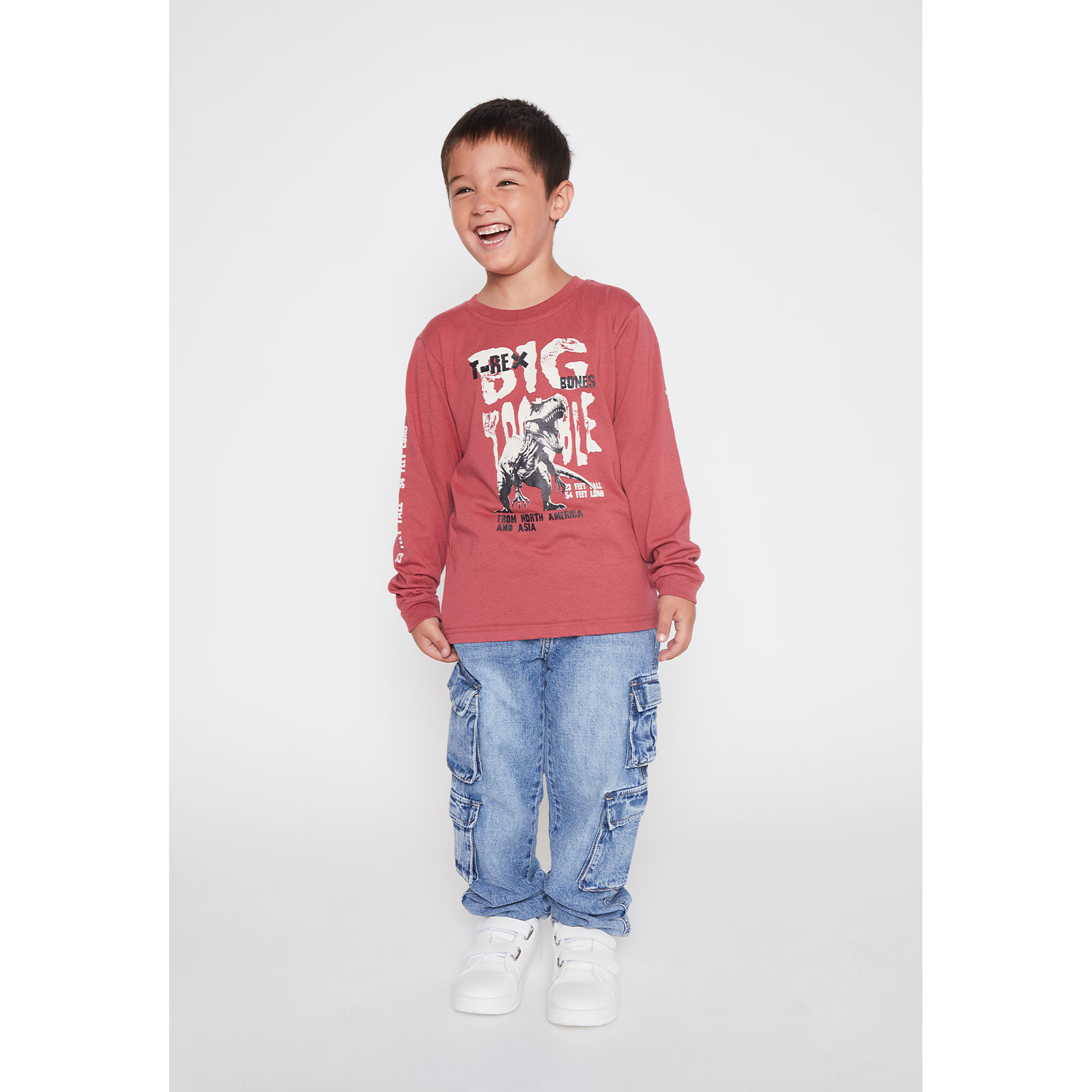 Polera Dino Niño Rojo Familyshop 2