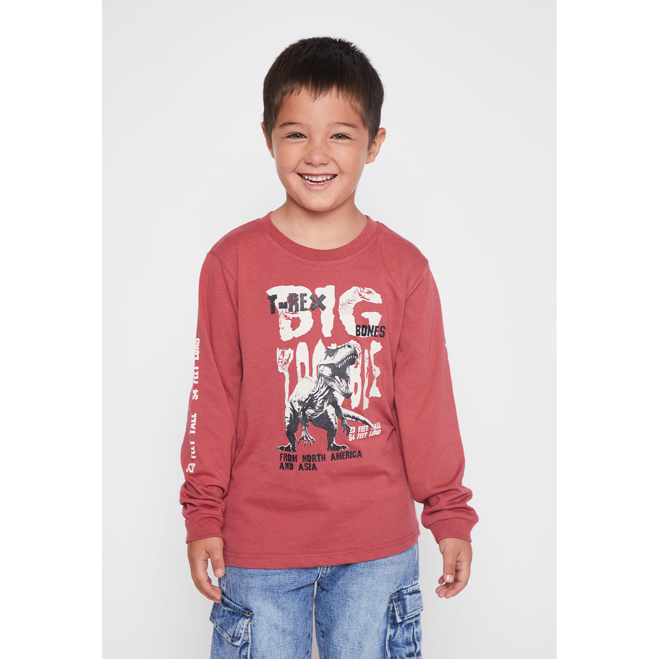 Polera Dino Niño Rojo Familyshop 1