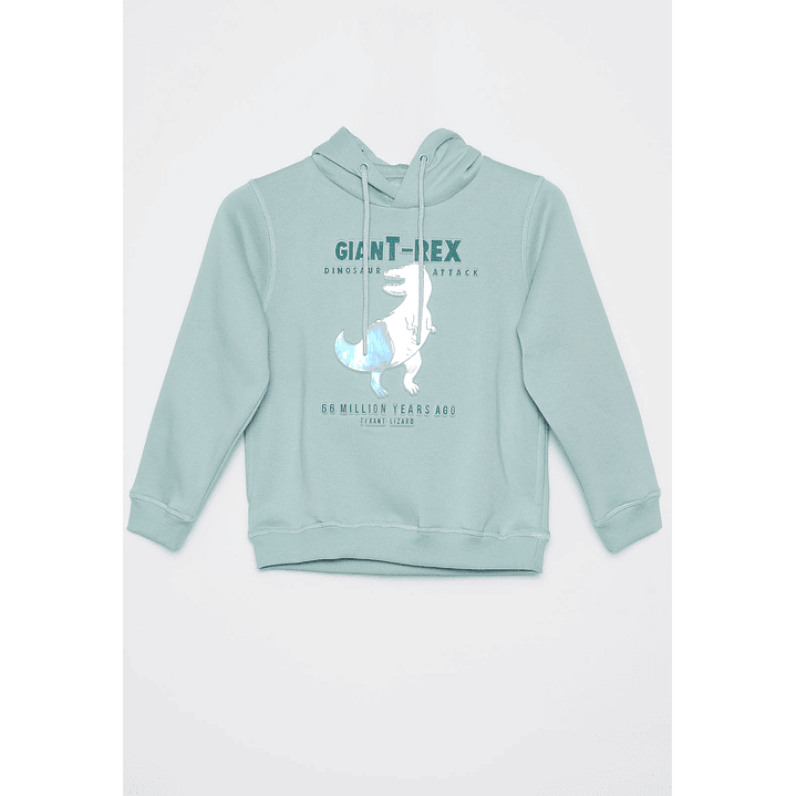 Polerón Dino Metalizado Niño Verde Familyshop 1