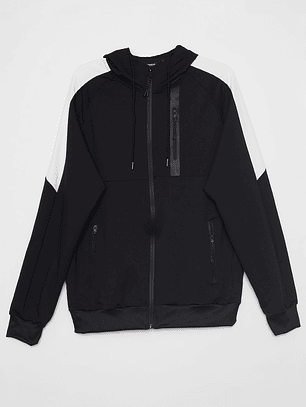 Polerón Deportiva Hombre Negro Familyshop