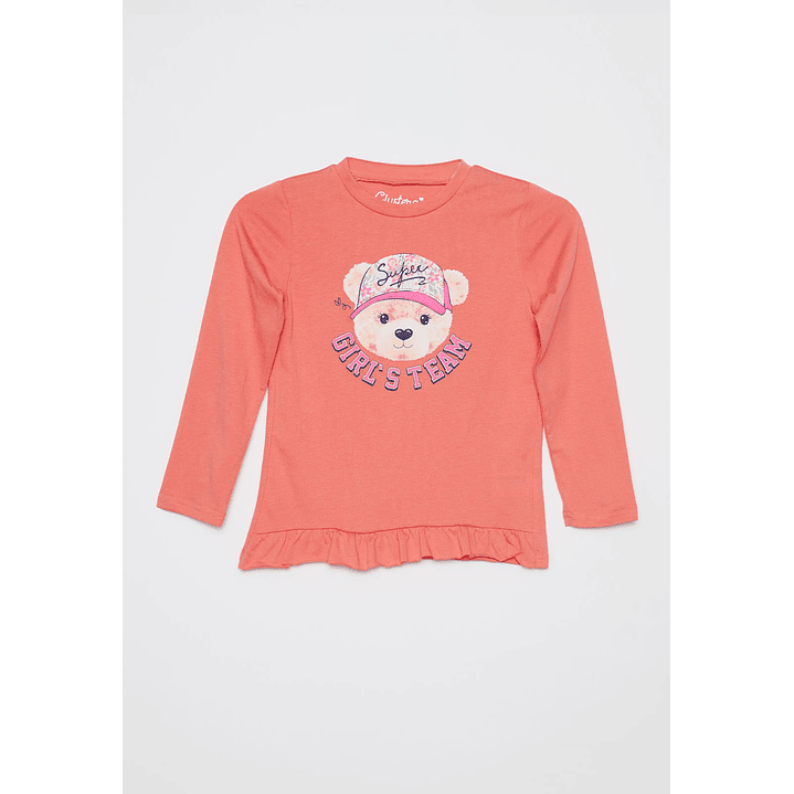 Polera Animalitos Niña Coral Familyshop 1