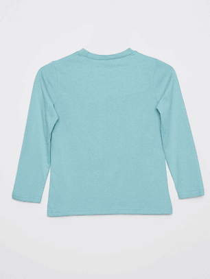 Polera Animalitos Niña Turquesa Familyshop