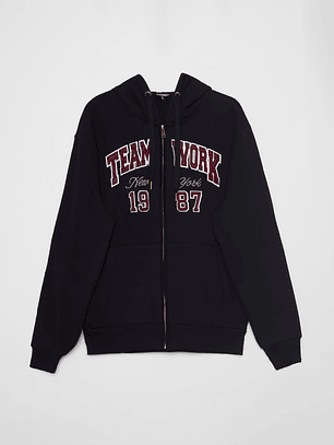 Polerón College Hombre Negro Familyshop