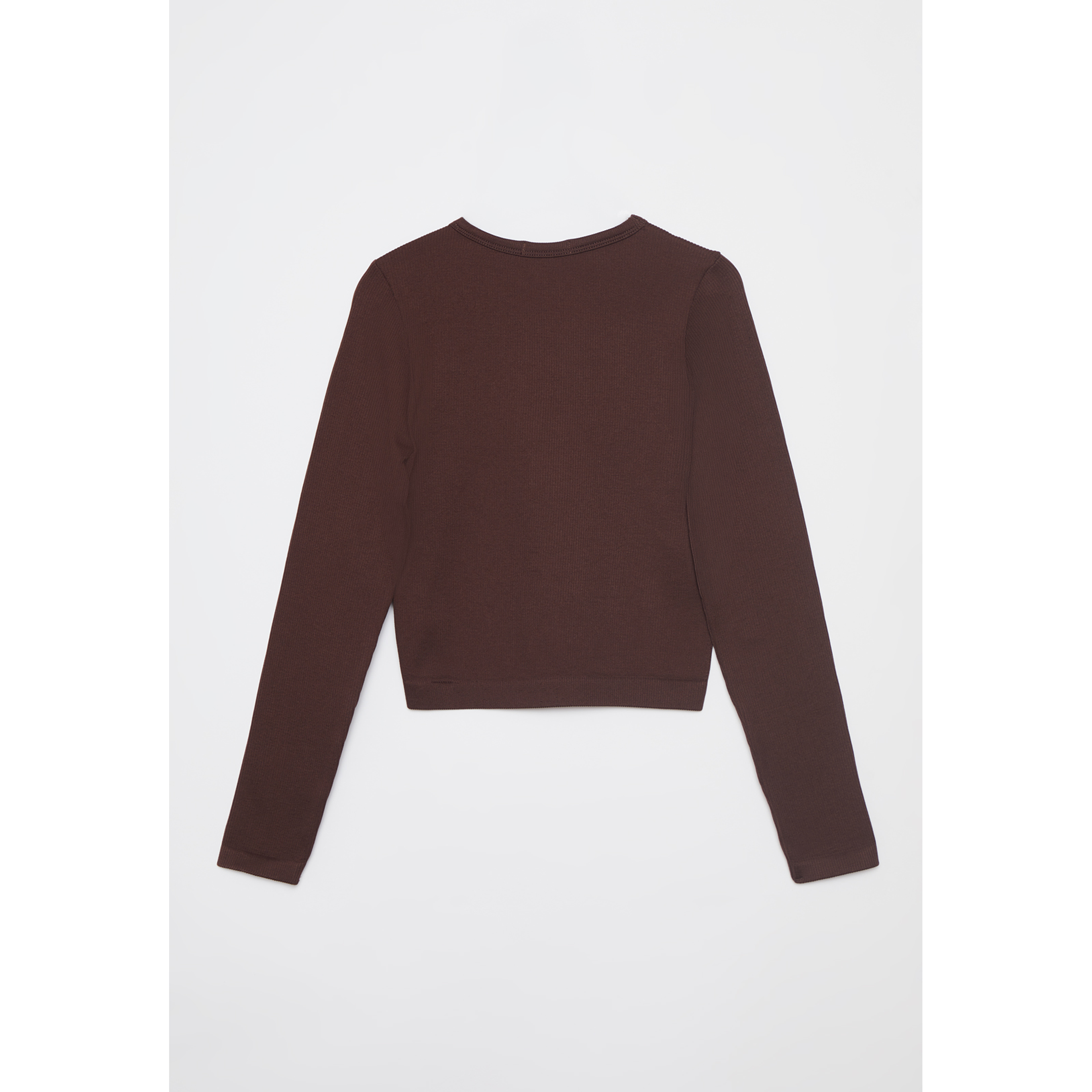 Polera SeamLess Crop Mujer Café Familyshop 2