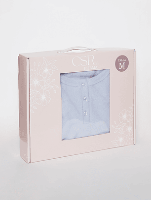 Pijama Polar Bas Mujer Celeste Familyshop