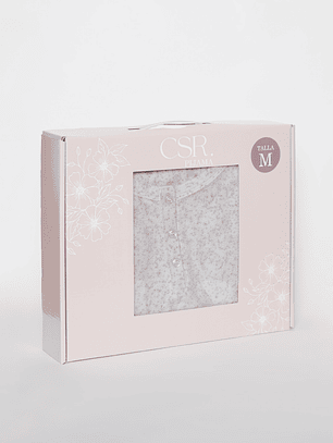 Pijama Polar Bas Mujer Gris Familyshop