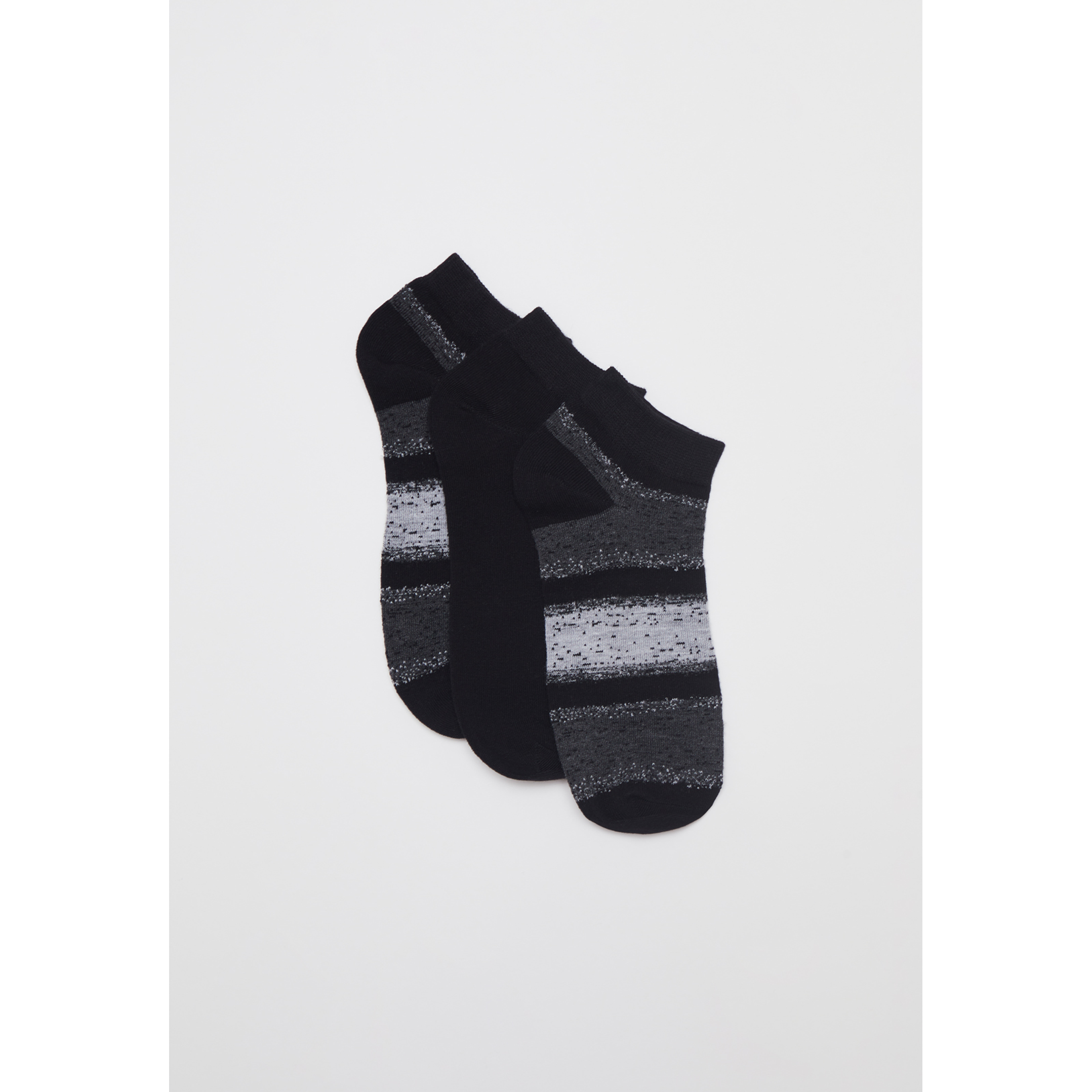 Calcetín Tripack Corto Hombre Negro Familyshop 1