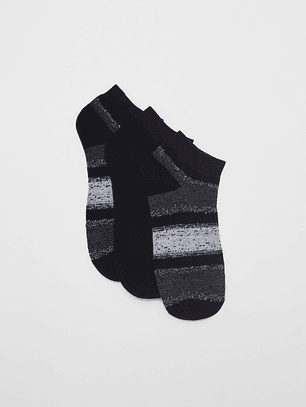 Calcetín Tripack Corto Hombre Negro Familyshop