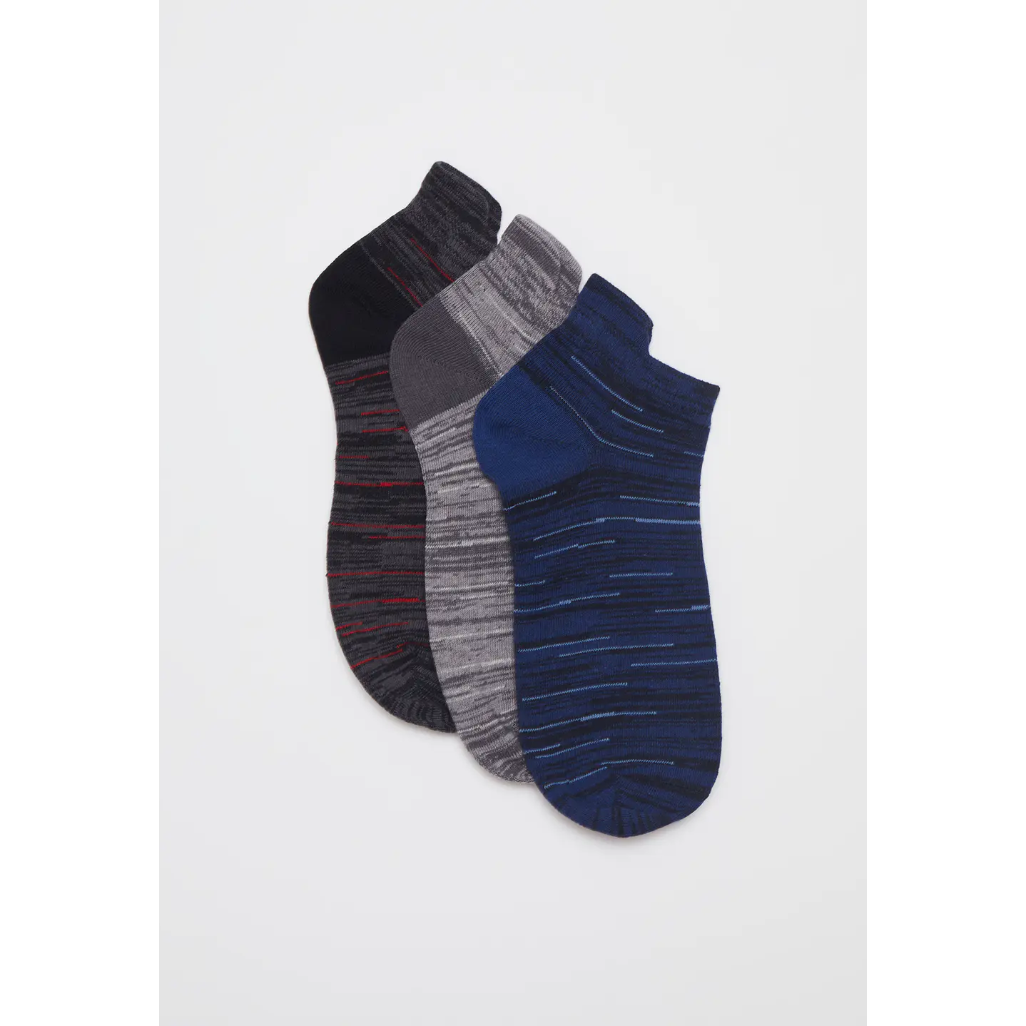 Calcetín Tripack Corto Hombre Negro Familyshop 1