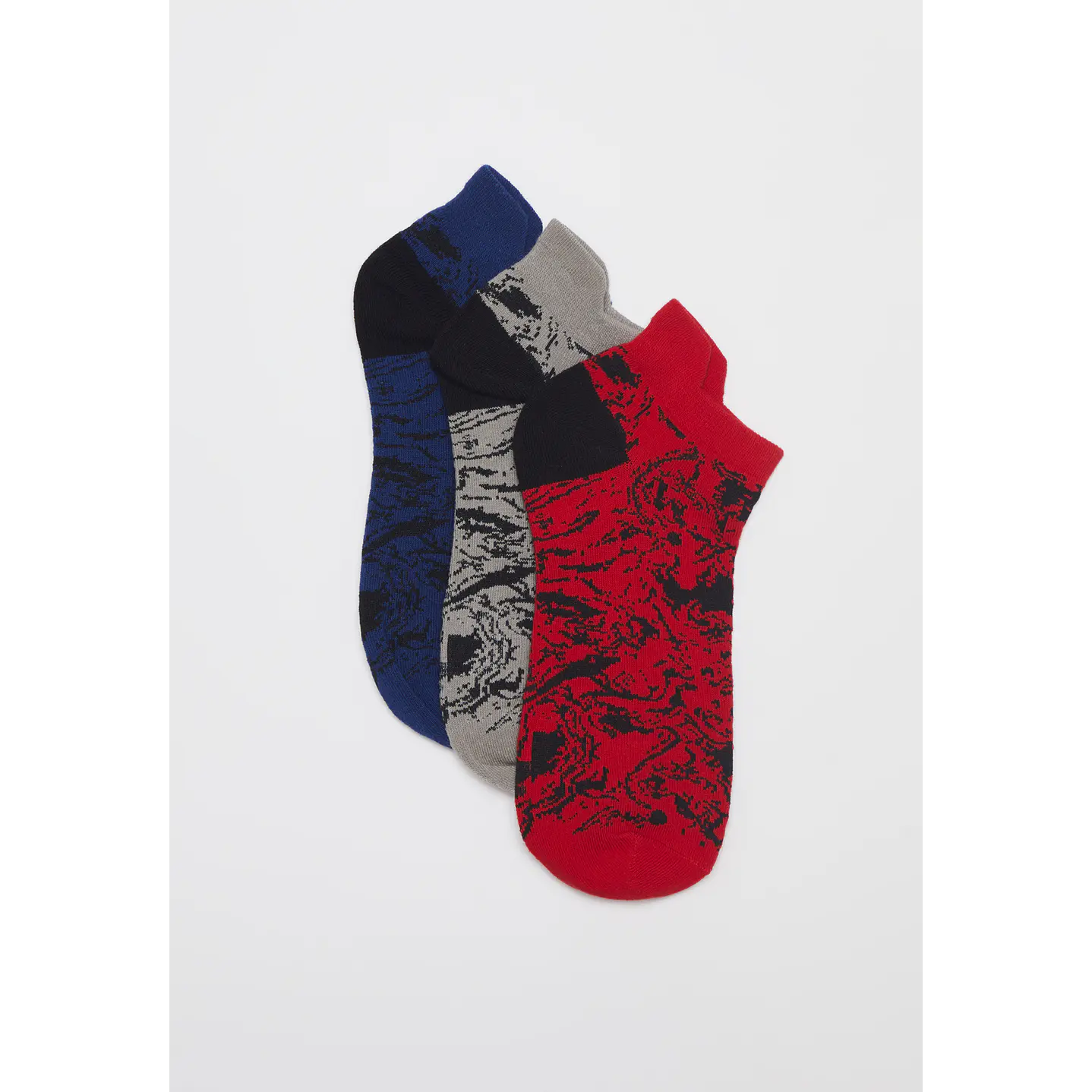 Calcetín Tripack Corto Hombre Rojo Familyshop 1